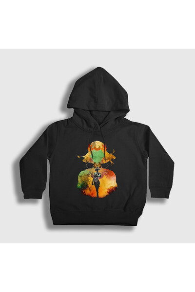 Presmono Unisex Παιδικό Μαύρο Φούτερ Melinoe Game Hades II Hades 2 με κουκούλ...