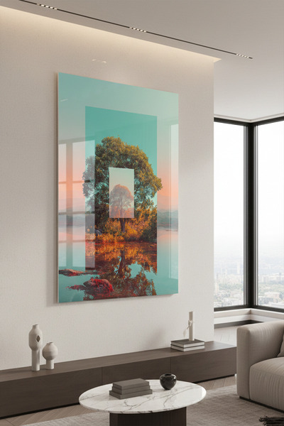 Ahsen resim çerçeve Tablou din sticlă rezistentă la spargere 5mm (grosime) - ...