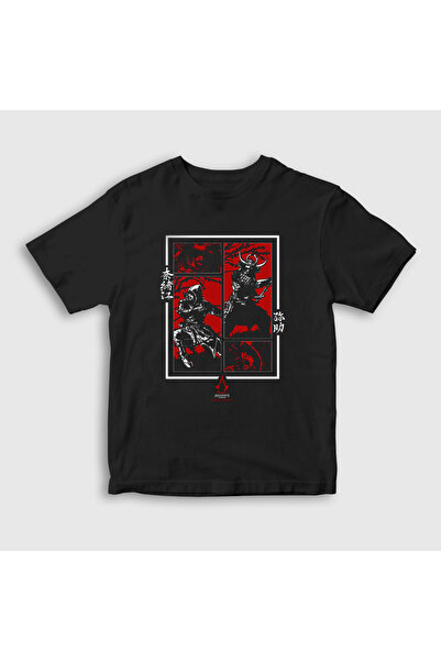 Presmono Unisex Kids Black Poster Assassin's Creed Shadows 2 T-Shirt 608628Tt