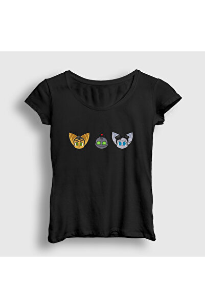 Presmono Women's Black Ratchet Clank and Rivet Rift Apart T-Shirt 609313Tt