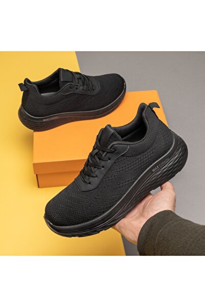 Modlet.ro Sneakerși negri de damă cu talpă groasă MOD14201
