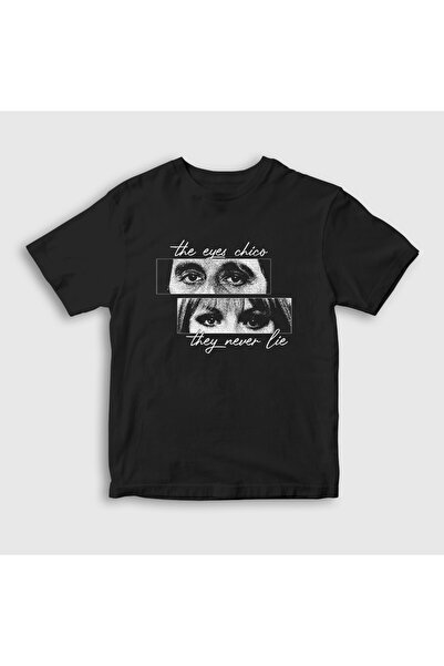 Presmono Unisex Copii Negru The Eyes Chico They Never Lie Scarface tricou 610...