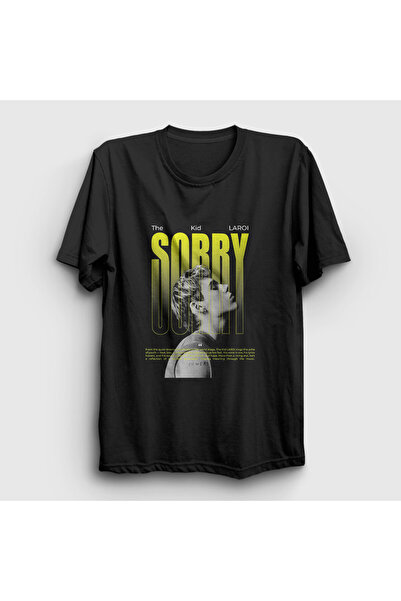 Presmono تي شيرت أسود للجنسين من نوع Sorry The Kid LAROI 609883tt