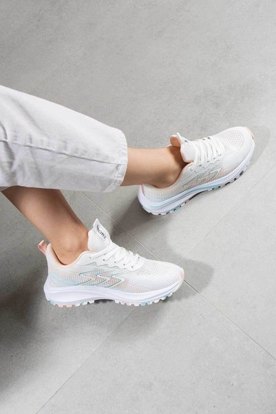 Siena Shoes Pluma Women's Lightweight Sole Running Shoes Sneakers White