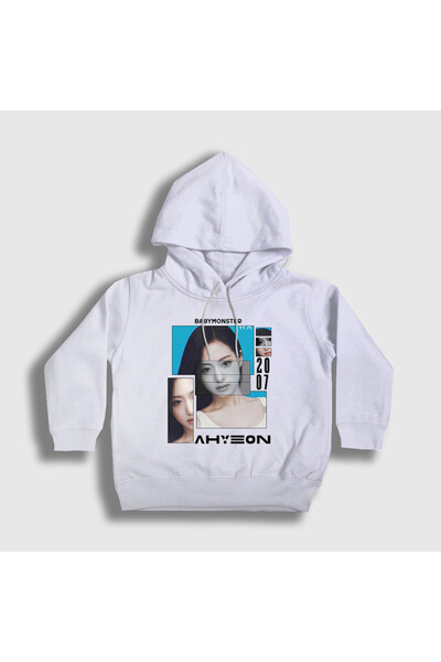 Presmono Poster alb unisex pentru copii Ahyeon Babymonster Baby Monster cu gl...