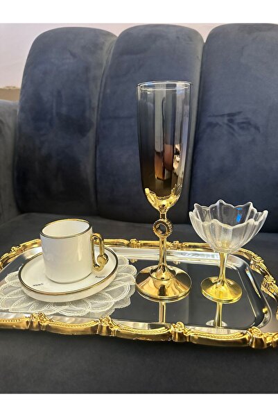 Ogeda Home, Paşabahçe Amore Gold 2'li Kahve Yanı Su Bardağı-2'li Amore Titani...