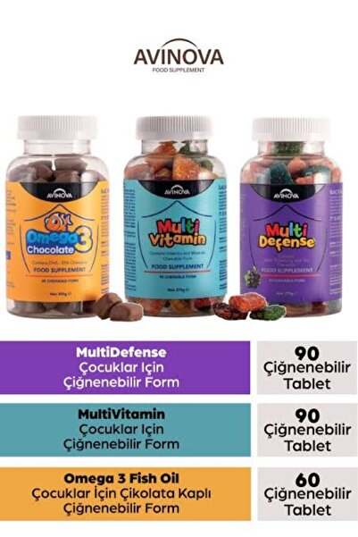 3'LÜ AVANTAJ PAKET OMEGA-3, MULTİ VİTAMİN, MULTİ DEFENSE