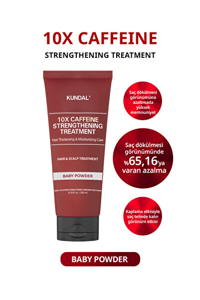Kundal Kafeinli Dökülme&Kırılma Karşıtı Saç Kremi 10X Caffeine Strengthening ...
