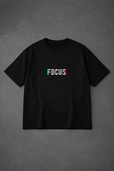 VODEXA Tricou oversize COLOR FOCUS Imprimat 100% bumbac Croială confortabilă