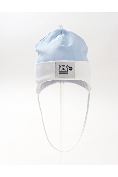 MiniKids Kids hat, hey teddy bear, blue-white