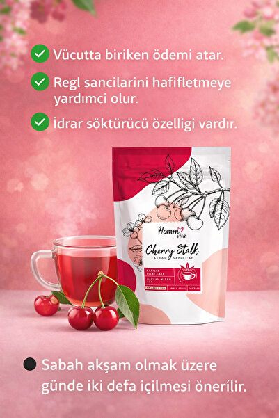 Homm Bitkisel Kiraz Saplı Çay 60 adet