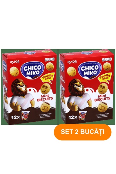 KAMILA SET 2 BUCĂȚI - Pachet Familie Biscuiți cu Ciocolată Chico Miko