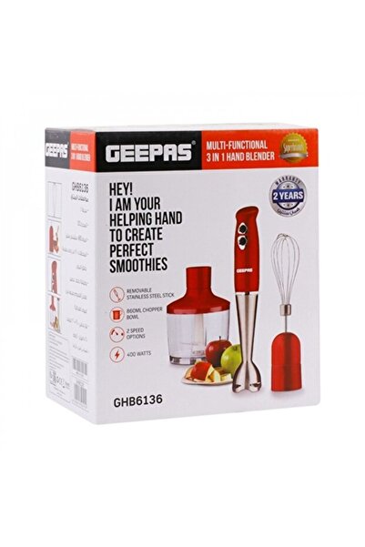 Geepas Hand blender - Model GHB6136 for fast and efficient cooking