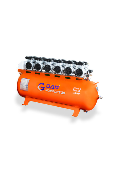 GAP KOMPRESÖR 500 lt Sessiz ve Yağsız Hava Kompresörü