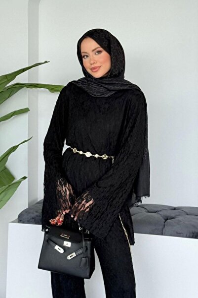 LİFERA Elegant Lace Two-Piece Hijab Set
