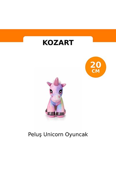 KOZART 20 Cm Unicorn Uyku Arkadaşı Peluş Renkli Unicorn Ayıcık