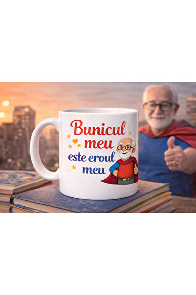 CumparaSMART Personalized white mug, My Grandpa is my hero