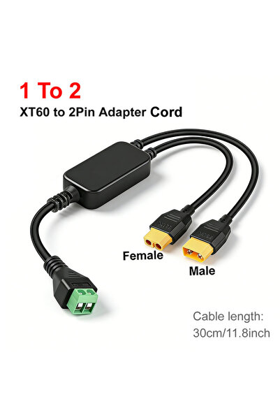 Choice6 كابل 2 في 1 موصلات XT60 محول طرفي، محول طرفي بدون لحام من XT60 إلى 2 ...