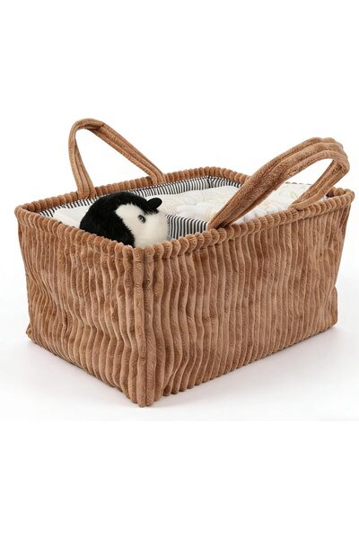 Generic Diaper Caddy Organizer, Nursery Storage Basket for Wipes, Car Organiz...