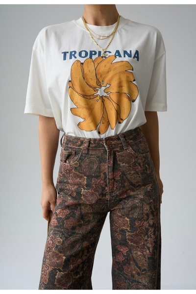 Jose Clothing Oversize Cut Short Sleeve Printed T-Shirt