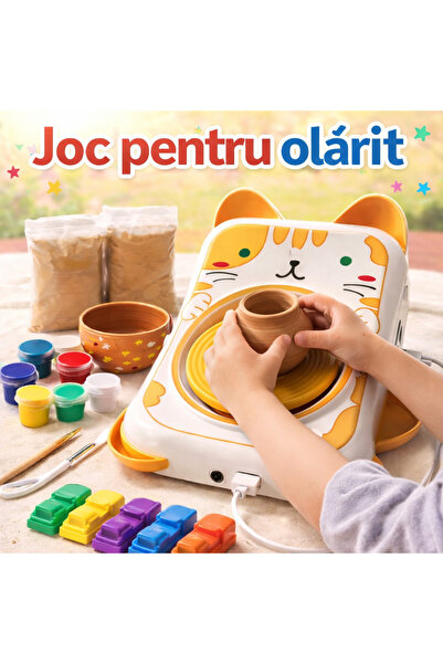 OEM Set de ceramică USB pentru copii cu lut și vopsele care se usucă la aer