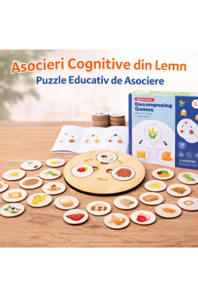 OEM Puzzle cognitiv din lemn pentru potrivire — Set Montessori