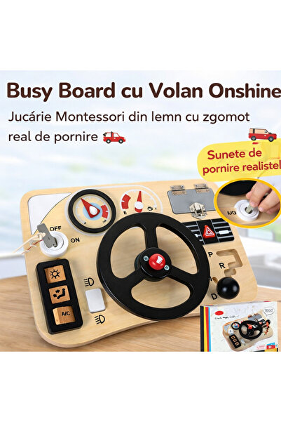 OEM Tablă de joc Montessori din lemn Onshine cu volan