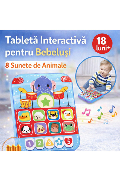 OEM Tabletă interactivă Baby Soft — 8 sunete de animale