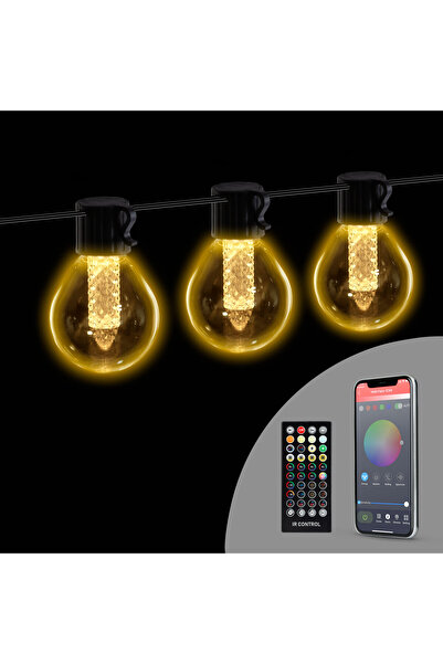 OEM Șir de lumină inteligentă - 100-240V - 25 LED-uri alb cald - 15 m - bluet...