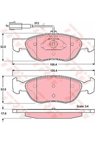 TRW Brake pad set, disc brake GDB1387