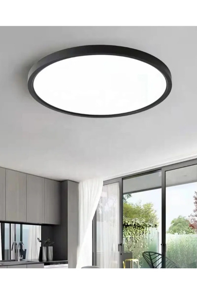 Saule Sarı Işık Antrasit Kasa 24W Büyük Boy Tavana Sıfır Led Armatür Aplik Av...