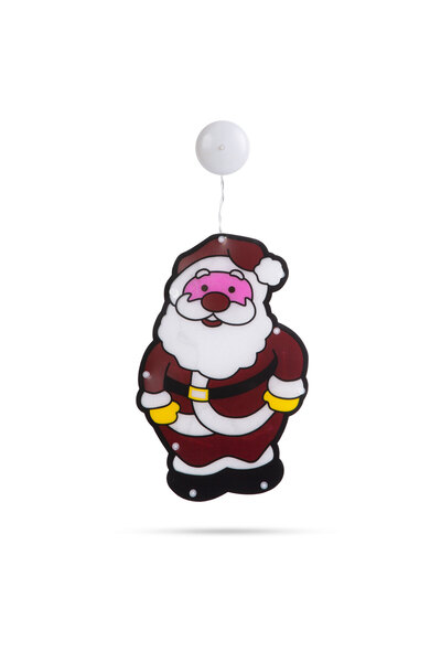 FAMİLY Decor fereastra LED PVC - Moș Crăciun - 27 x 17 cm - 3 x AAA