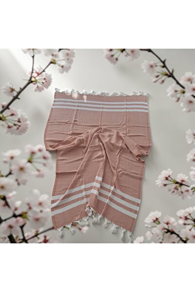 TooHot Women's Yavruağzı Cotton Pcs Striped Detail Tasseled Peshtemal Bath Be...