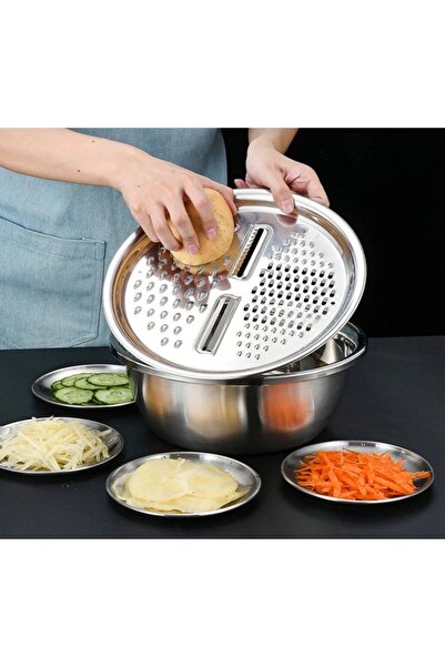 MİMOZA PARK Grater with Stainless Steel Chamber, Multi-Purpose Mixing Grater ...