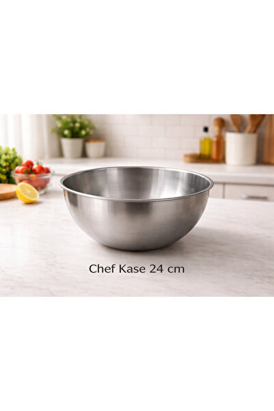 ENASHOP Chef Kase - Hamur Şekillendirme - Karıştırma Kabı -Salata Kabı 24cm