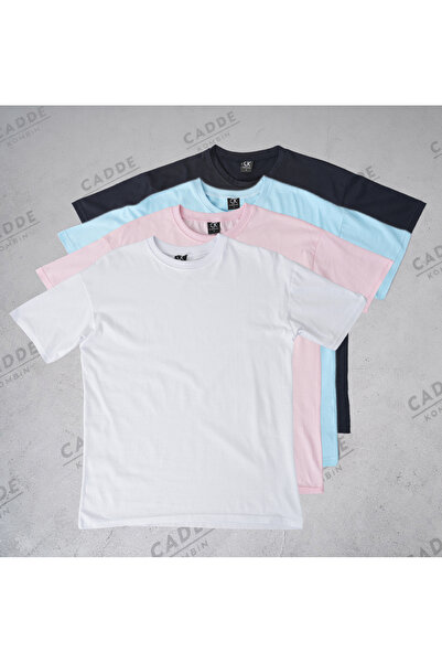 caddekombin Women's 4-Pack T-Shirt 100% Cotton Crew Neck Comfortable Fit Whit...