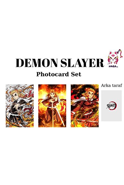 Hara Company Demon Slayer Anime Rengoku Kyojuro Anime Set Fotokartica / Set K...