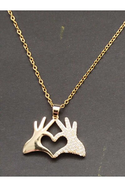 Hisar Steel heart necklace with zirconia