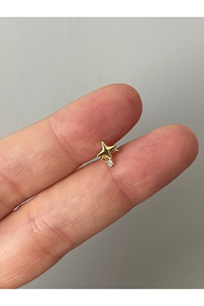 denizden silver Gümüş yıldız piercing