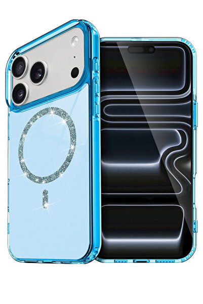 Beta Moda Hub غطاء نيو فيس آيفون 17 برو ماكس لايف دايموند ماج سيف - مي