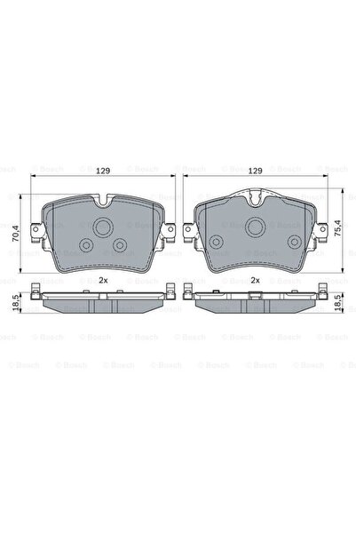 Bosch Set Placute Frana,Frana Disc 0986494940 Bmw 1/2 Active Tourer/2 Active ...