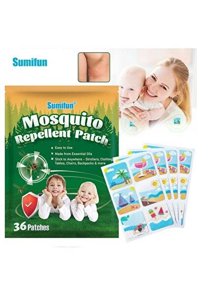 SUMIFUN 36 Pcs Mosquito Repellent Stickers - Cartoon Pattern Mosquito Repellent