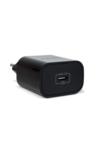 DELIGHT Adapter - Type C - fast charger, PD20W - black