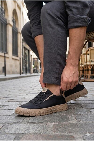 Guja 26Y518 Comfortable Patterned Rubber Sole Textile Rubber Laced Sneakers M...