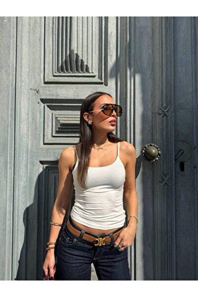 VAN SCHENDEL Women's Thin Ip Strap Basic Athlete Top – Es Stretchy a Cotton S...