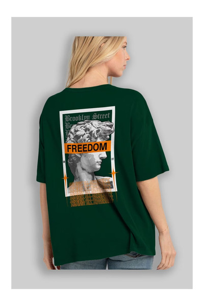 LAYORA Skeleton King Arka Printed Oversized T-Shirt Men Women Crew Neck