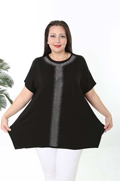 XL Modam Women's Si̇m D Patterned Plus Size Tunic