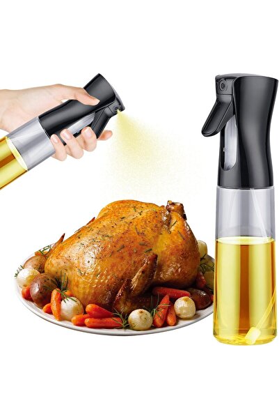 GRIFEMA 300 Ml Glass Olive Oil Bottle - Refillable Oil Dispenser Pack 2