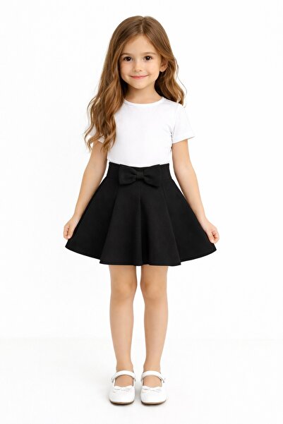 Nacar Kız Çocuk Fiyonk Detaylı Skuba Etek 23 Nisan 29 Ekim Gösteri Kıyafeti