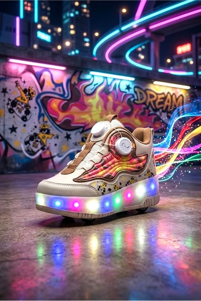 ROCKY Led Lighted Roller Skates Children's Shoes with Wheels Sneakers